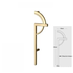 1pcs New Chinese Style Wardrobe Door Handle Golden Cabinet Door Knob Lengthened Shoe Cabinet Furniture Hardware