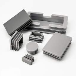 8~50pcs Grey Plastic Rectangle/Square/Round Square Blanking End Caps Tube Pipe Inserts Plug Bung Insert Stopper 16mm~100mm