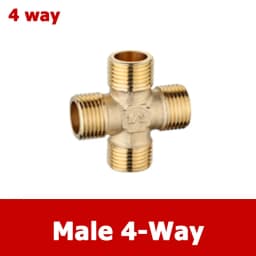 Brass Connector BSP 1/8"1/4"3/8"1/2"3/4"1"1-1/4"1-1/2"2" Female Male Thread Equals 2/3/4 Way Tee Type Straight Elbow Adapter