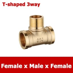 Brass Connector BSP 1/8"1/4"3/8"1/2"3/4"1"1-1/4"1-1/2"2" Female Male Thread Equals 2/3/4 Way Tee Type Straight Elbow Adapter