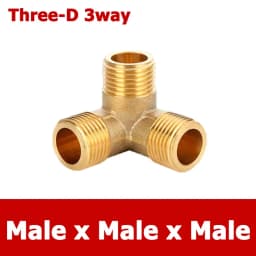 Brass Connector BSP 1/8"1/4"3/8"1/2"3/4"1"1-1/4"1-1/2"2" Female Male Thread Equals 2/3/4 Way Tee Type Straight Elbow Adapter