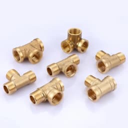 Brass Connector BSP 1/8"1/4"3/8"1/2"3/4"1"1-1/4"1-1/2"2" Female Male Thread Equals 2/3/4 Way Tee Type Straight Elbow Adapter