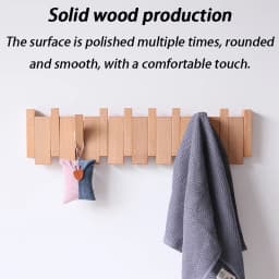 Creative Piano Keys Solid Wood Coat Racks Wall Mounted Clothes Storage Hangers Entrance Hall Clothing Organizer Hanging Hooks