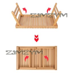 Outdoor Solid Wood Table Portable Folding Table Camping Hiking Barbecue Small Table Self-driving Tour Rack Picnic Table