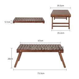 Outdoor Solid Wood Table Portable Folding Table Camping Hiking Barbecue Small Table Self-driving Tour Rack Picnic Table