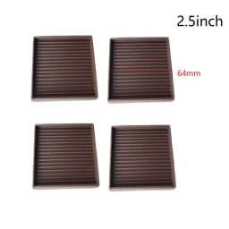 4Pcs/set Square Round Rubber Non Slip Furniture Pads Furniture Caster Cups Bed Couch Chair Feet Stoppers