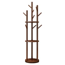 Rotating Wooden Coat Rack Durable Floor Standing Clothes Hanger Bedroom Clothes Rack Stand Space-Saving Storage Rack