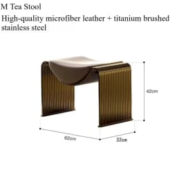 Italian Light Luxury Bedroom Dressing Chair,home Entrance Iron Minimalist Shoe-changing Stool ,living Room Grand Reception Stool