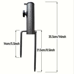 Portable Umbrella Base Metal Bracket Is Suitable for Flag Fishing Rod Outdoor Park Beach Ground Soil Grass Use Umbrella Base