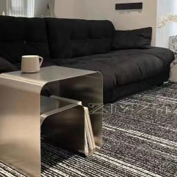 Nordic Stainless Steel Tea Table Minimalist Bedside Nightstand Modern Sofa Corner Accent Table for Bedroom Coffee Desk
