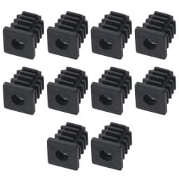 10pcs Square Plastic Pipe Tube Wihtout M6 Hole Plug Pipe Plugs Blanking End Caps Nut Foot Pad Balance Wheel Accessories