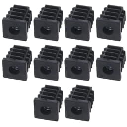 10pcs Square Plastic Pipe Tube Wihtout M6 Hole Plug Pipe Plugs Blanking End Caps Nut Foot Pad Balance Wheel Accessories