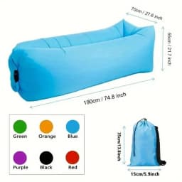 Portable Inflatable Air Sofa Foldable Outdoor Couch No Air Pump Required Outdoor Camping Beach Quick Inflation Home Furniture