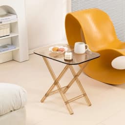 Nordic Creative Internet Celebrity Small Coffee Table Grid Acrylic Folding Table Transparent Small Household Corner Table
