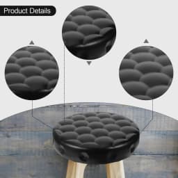 Barstool Seat Cushion Seat Top Comfortable Replace Parts Easy Installation PU Leather Cover Heavy Duty for Salon Barber Shop SPA