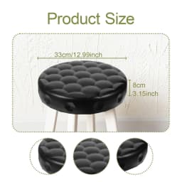 Barstool Seat Cushion Seat Top Comfortable Replace Parts Easy Installation PU Leather Cover Heavy Duty for Salon Barber Shop SPA