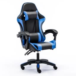 UVR Girls Computer Chair Home Office Chair Ergonomic Backrest Sponge Cushion with Footrest Professional Computer Game Chair