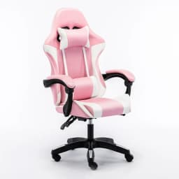 UVR Girls Computer Chair Home Office Chair Ergonomic Backrest Sponge Cushion with Footrest Professional Computer Game Chair