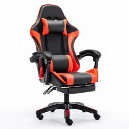UVR Girls Computer Chair Home Office Chair Ergonomic Backrest Sponge Cushion with Footrest Professional Computer Game Chair