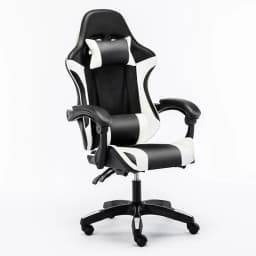 UVR Girls Computer Chair Home Office Chair Ergonomic Backrest Sponge Cushion with Footrest Professional Computer Game Chair