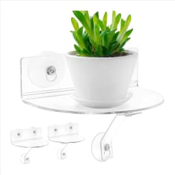 ABZC-Clear Acrylic Window Plant Shelves With Suction Cups For Plants, Camera, Picture Frame
