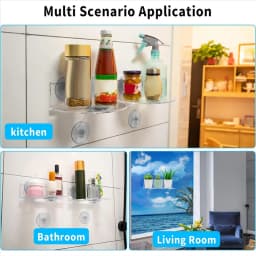 ABZC-Clear Acrylic Window Plant Shelves With Suction Cups For Plants, Camera, Picture Frame