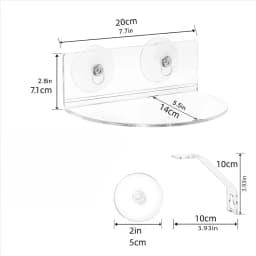 ABZC-Clear Acrylic Window Plant Shelves With Suction Cups For Plants, Camera, Picture Frame