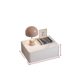 Simple Floating Nightstand Save Space Wall-Mounted Bedside Table Modern Solid Wood Storage Drawer Modular Bedroom Shelving Unit