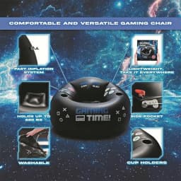 Pvc Gaming Inflatable Circular Sofa Chair, Creative Internet Cafe Game Hall Backrest Chair Lazy Music Festival with Letter Sofa