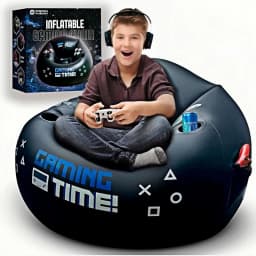 Pvc Gaming Inflatable Circular Sofa Chair, Creative Internet Cafe Game Hall Backrest Chair Lazy Music Festival with Letter Sofa