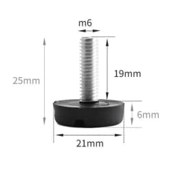 M6 M8 M10 Furniture Legs Anti-Slip Table Cabinet Leg Pads Adjustable Feet Floor Protector 5pcs