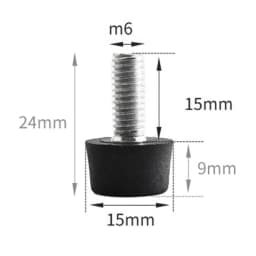 M6 M8 M10 Furniture Legs Anti-Slip Table Cabinet Leg Pads Adjustable Feet Floor Protector 5pcs