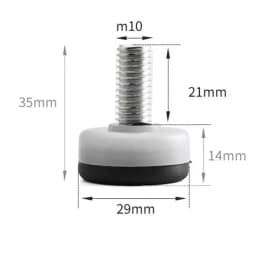 M6 M8 M10 Furniture Legs Anti-Slip Table Cabinet Leg Pads Adjustable Feet Floor Protector 5pcs