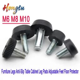 M6 M8 M10 Furniture Legs Anti-Slip Table Cabinet Leg Pads Adjustable Feet Floor Protector 5pcs