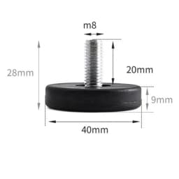 M6 M8 M10 Furniture Legs Anti-Slip Table Cabinet Leg Pads Adjustable Feet Floor Protector 5pcs