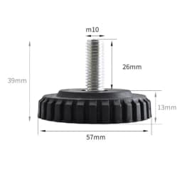 M6 M8 M10 Furniture Legs Anti-Slip Table Cabinet Leg Pads Adjustable Feet Floor Protector 5pcs
