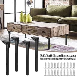 90° Folding Table Leg Replacement Metal DIY Bed Sofa Support Legs Collapsible Table Legs Feet