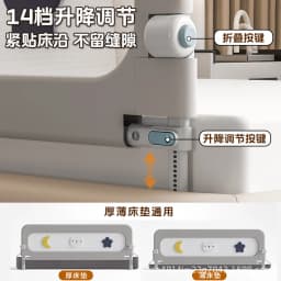 Crib Fence Guardrail Baby Anti-drop Bed Side Baffle Travel Folding Young Children's Convenient Bed Fence Side