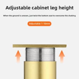 4pcs 6-30cm Aluminum Alloy Furniture Legs Metal Adjustable Legs, for Cabinet Table Legs Sofa Feet Furniture Replacement Foot
