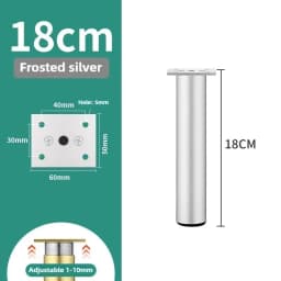 4pcs 6-30cm Aluminum Alloy Furniture Legs Metal Adjustable Legs, for Cabinet Table Legs Sofa Feet Furniture Replacement Foot