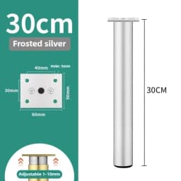 4pcs 6-30cm Aluminum Alloy Furniture Legs Metal Adjustable Legs, for Cabinet Table Legs Sofa Feet Furniture Replacement Foot
