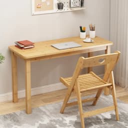 Nordic Scandinavian Low Study Table Multi-Function Bamboo Wooden Desk with Storage Drawer for Dormitory Living Room