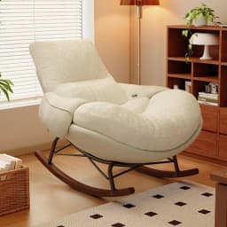Eggshell, Rocking Chair, Adult, Recliner, Balcony, Household, Single, Leisure Chair, Living Room, Light Luxury Lazy Sofa