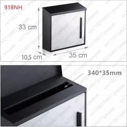 Mailbox, European-style Modern Villa Outdoor Mailbox, Large Suggestion Box, Letterbox, Creative Stainless Steel