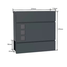 Mailbox, European-style Modern Villa Outdoor Mailbox, Large Suggestion Box, Letterbox, Creative Stainless Steel