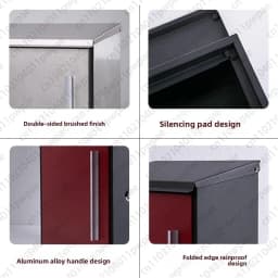 Mailbox, European-style Modern Villa Outdoor Mailbox, Large Suggestion Box, Letterbox, Creative Stainless Steel