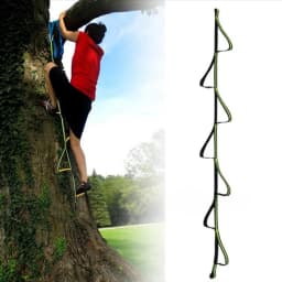 A72P 7 Rings Ascending Sling Rock Climbing Four-Step Etrier Rope Ladder Rise Mountain Deck Foot Pedal