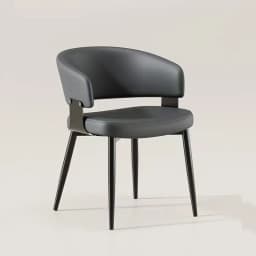 2PCS Contemporary Nordic Design Luxury Upholstered Dining Chairs Modern Metal Faux Leather for Villa & Restaurant Use Indoor