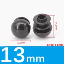 Black/White Plastic Round Pipe Plug Tube Non-Slip Chair Leg Foot Dust Cover Domed End Caps Floor Protector Pad Dia 13mm-40mm