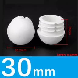 Black/White Plastic Round Pipe Plug Tube Non-Slip Chair Leg Foot Dust Cover Domed End Caps Floor Protector Pad Dia 13mm-40mm